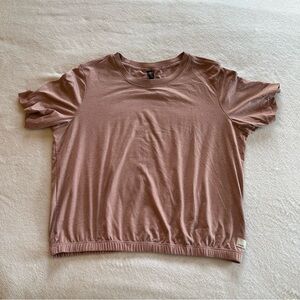 Vuori Pink Relaxed Ribbed Short Sleeve T-Shirt